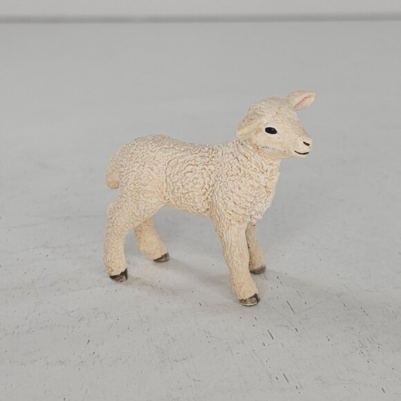 Schleich Lamb 17069 Cream Color Baby Sheep Farm Animal - Picture 7 of 9
